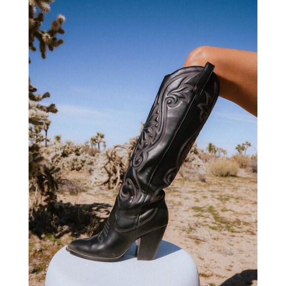 STEVE MADDEN Lasso Knee High Western Boot in Black Multi Size US 10 - Picture 12 of 13